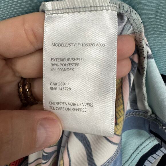 Tribal Vibrant Blue Red Aztec Sleeveless V Neck Mini Shift Dress Womens Medium - Picture 5 of 5